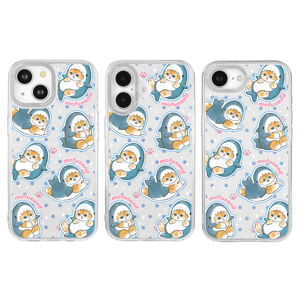 Funda Mofusand para iPhone con marco de cámara - Gato Tiburón