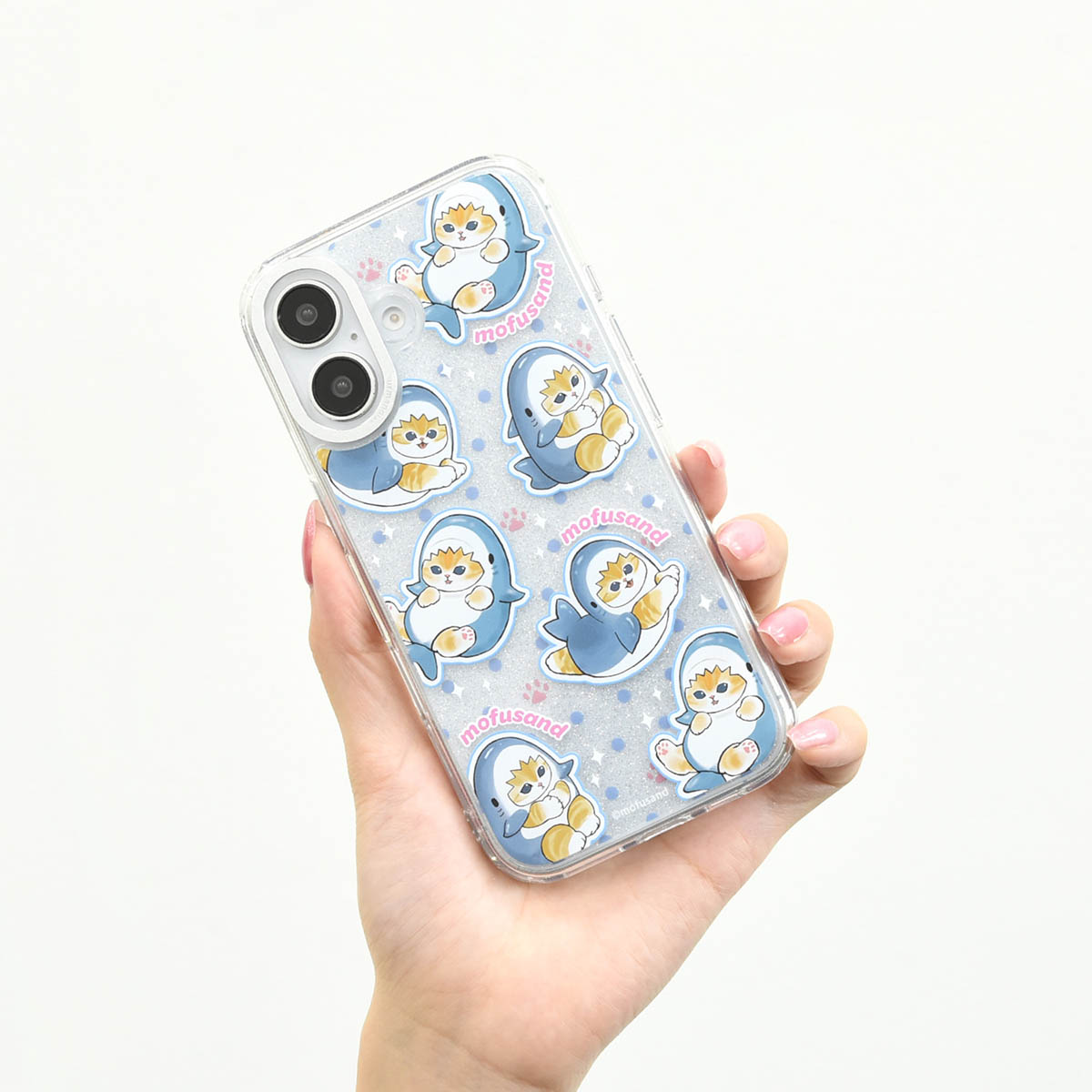 Funda Mofusand para iPhone con marco de cámara - Gato Tiburón