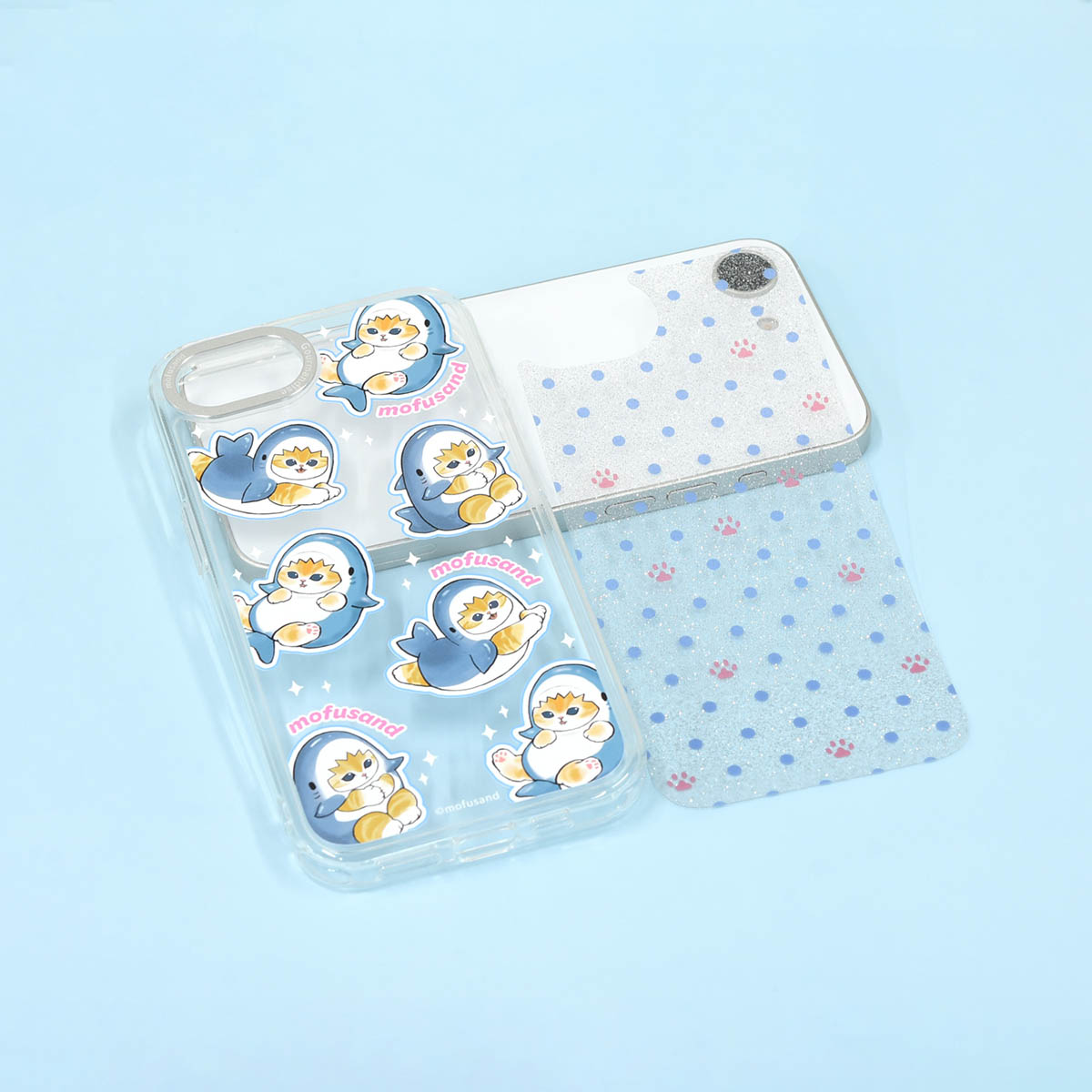 Funda Mofusand para iPhone con marco de cámara - Gato Tiburón
