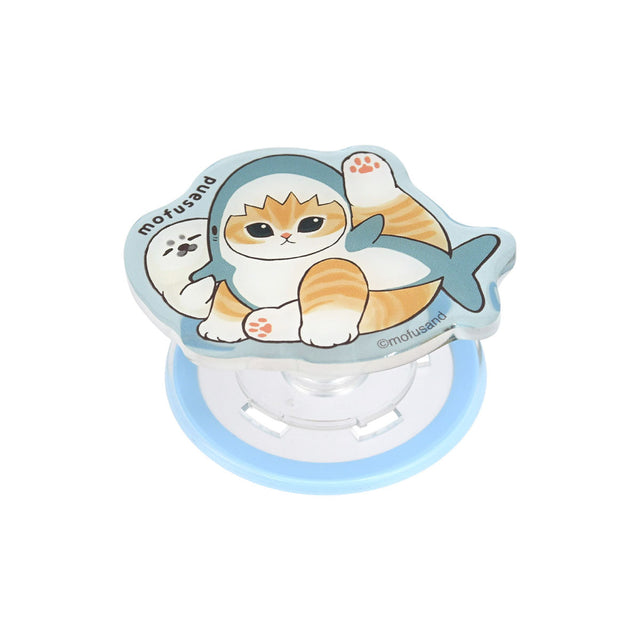 Soporte MagSafe transparente Mofusand Gatito Tiburón