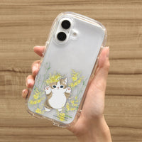 Funda transparente para iPhone mofusand x Hibiya Kadan
