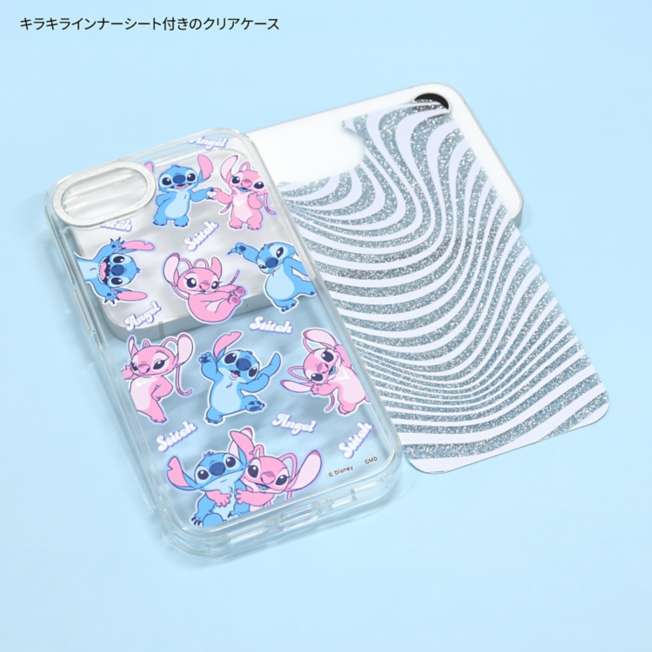 Funda transparente de Stitch y Angel para iPhone 17e/16e