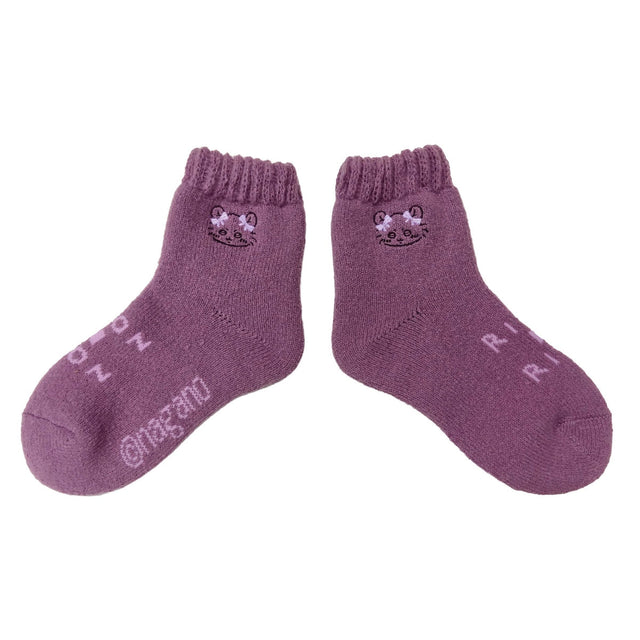Calcetines de rizo Chiikawa: Momonga morados
