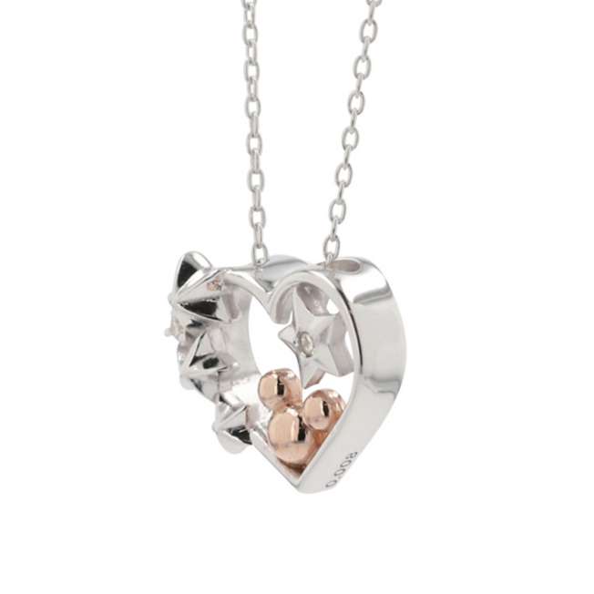 Collar colgante Mickey Mouse de oro blanco K10
