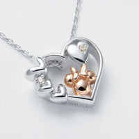 Collar de Minnie Mouse en oro blanco K10 con diamante