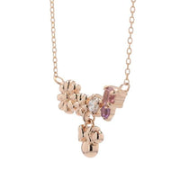 Collar colgante de Minnie Mouse en oro rosa K10