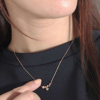 Collar colgante de Minnie Mouse en oro rosa K10