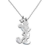 Collar de Mickey Mouse en oro blanco 10K y diamante
