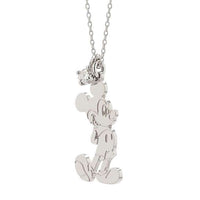 Collar de Mickey Mouse en oro blanco 10K y diamante