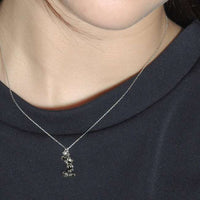 Collar de Mickey Mouse en oro blanco 10K y diamante