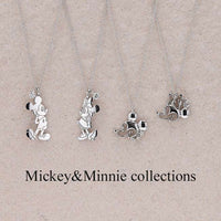 Collar de Mickey Mouse en oro blanco 10K y diamante