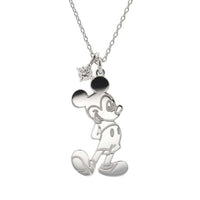 Collar de Mickey Mouse en oro blanco 10K y diamante