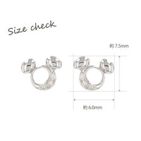 Aros Mickey Mouse en oro blanco K10 y diamantes