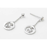 Aros Mickey Mouse de oro blanco 10K con diamantes