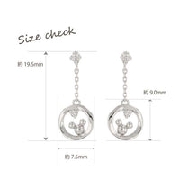 Aros Mickey Mouse de oro blanco 10K con diamantes