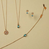 Collar colgante Jasmine de oro amarillo 10K y topacio