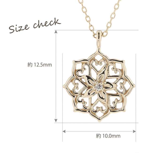 Collar de Jasmine en oro amarillo 10K con diamante