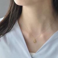 Collar de Jasmine en oro amarillo 10K con diamante