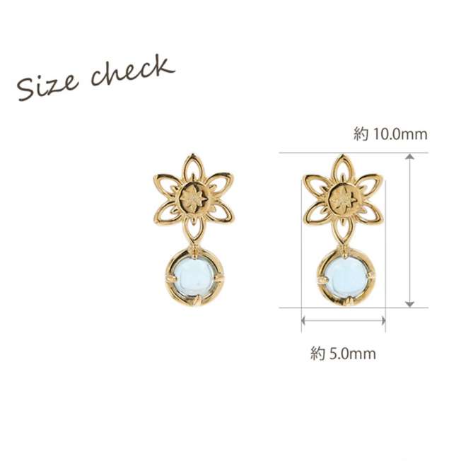 Aros de Jasmine en oro amarillo K10 y topacio