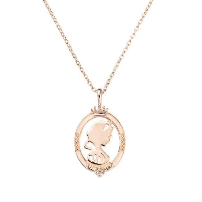 Collar colgante de Blanca Nieves en oro rosa K10