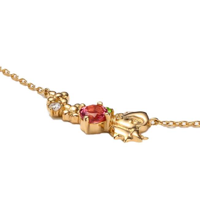 Collar colgante de Blancanieves en oro rosa K10