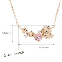 Collar colgante de Blancanieves en oro rosa K10
