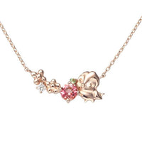 Collar colgante de Blancanieves en oro rosa K10