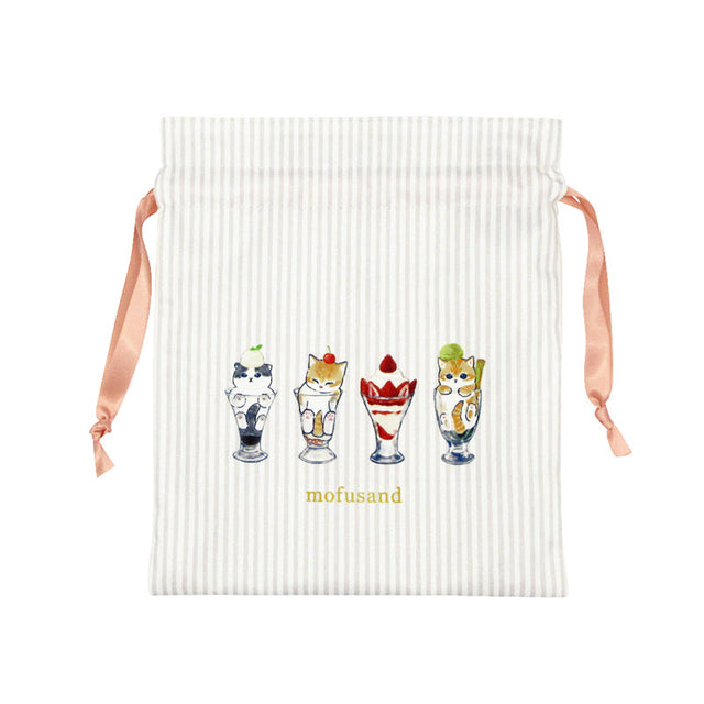 Bolsa con cordón Mofusand a rayas