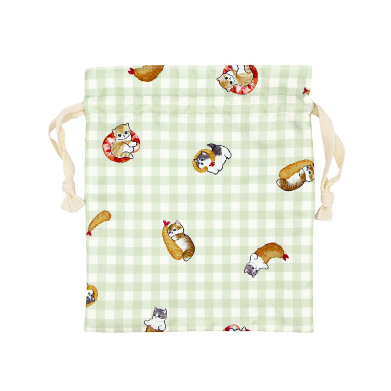 Bolsa con cordón Mofusand cuadrillé