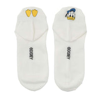Calcetines asimétricos blancos de Donald Duck