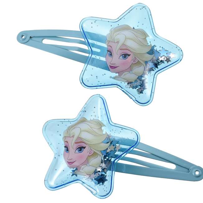 Set infantil de 2 pinches para el pelo de Elsa