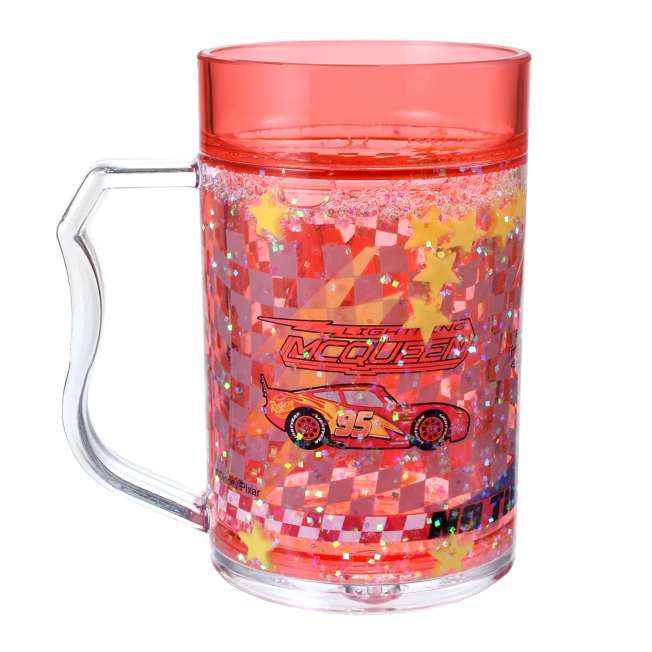 Vaso infantil con agua y hologramas de Lightning McQueen