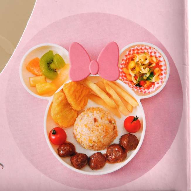 Plato infantil de silicona con diseño de Minnie