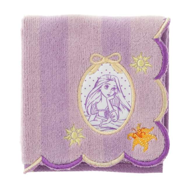 Toalla mini de Rapunzel con rayas y borde festoneado