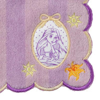Toalla mini de Rapunzel con rayas y borde festoneado