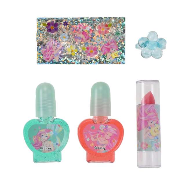 Set de cosméticos infantil Ariel y Flounder con estuche