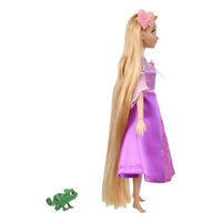 Muñeca clásica de Rapunzel con figura de Pascal