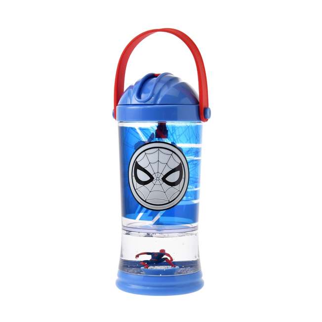 Botella infantil de Spider-Man con efecto bola de nieve