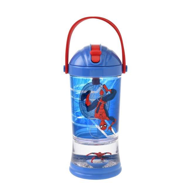 Botella infantil de Spider-Man con efecto bola de nieve
