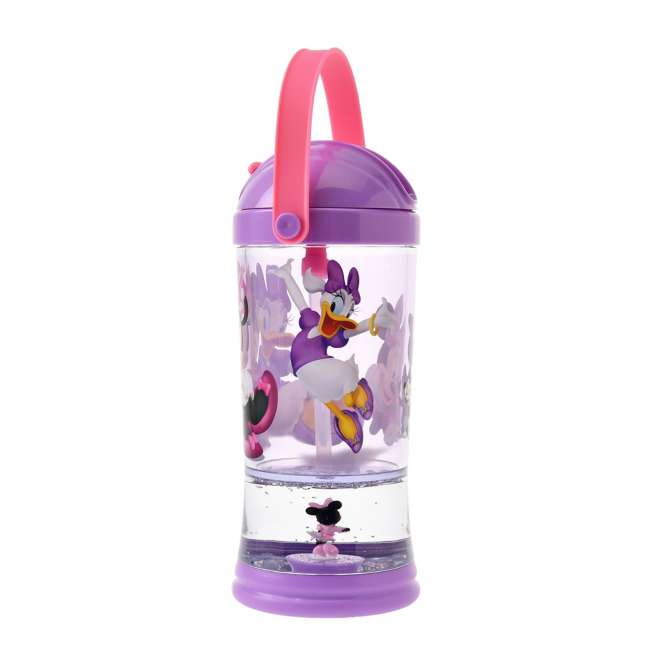 Botella infantil tipo snow globe de Minnie, Daisy y Figaro