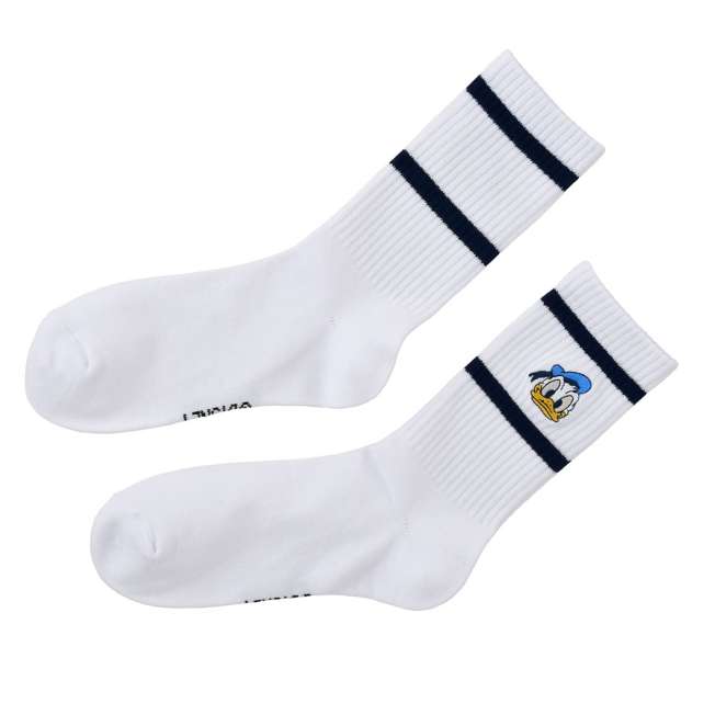 Calcetines acanalados bordados de Donald Duck