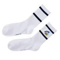 Calcetines acanalados bordados de Donald Duck