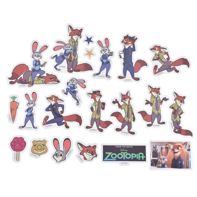 Stickers removibles transparentes de Judy y Nick - Zootopia