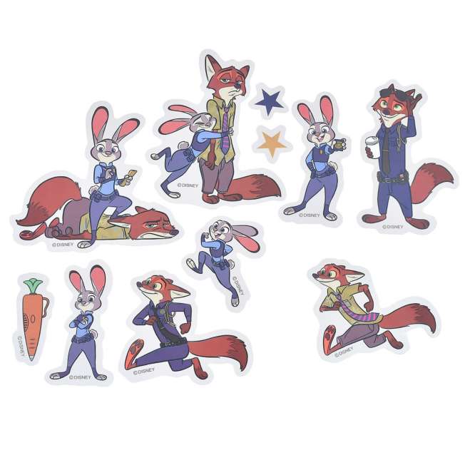 Stickers removibles transparentes de Judy y Nick - Zootopia