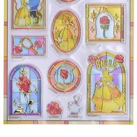 Stickers efecto vitral de La Bella y la Bestia