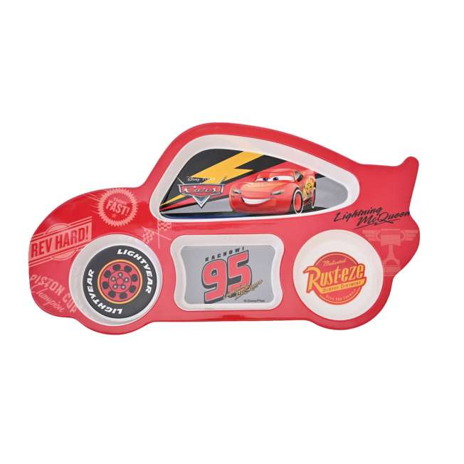 Set infantil de plato y cubiertos de Rayo McQueen
