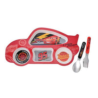 Set infantil de plato y cubiertos de Rayo McQueen