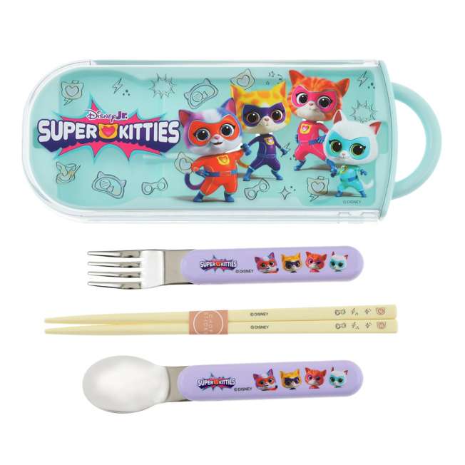 Set de cubiertos SuperKitties para niños