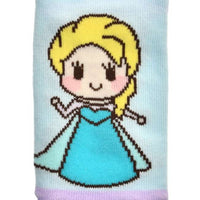 Calcetines infantiles de Elsa celestes, talla 13–18 cm