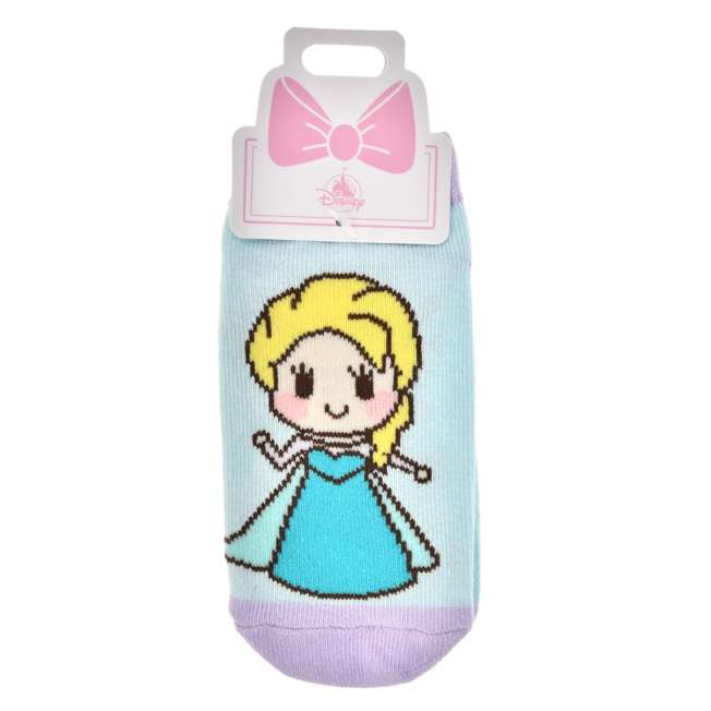 Calcetines infantiles de Elsa celestes, talla 13–18 cm